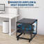 12U Open Frame Server Rack with Adjustable Depth 22-40" | Carbon Steel Network Rack, Wall Mount/Freestanding, 4 Locking Casters for Home/Office/Commercial