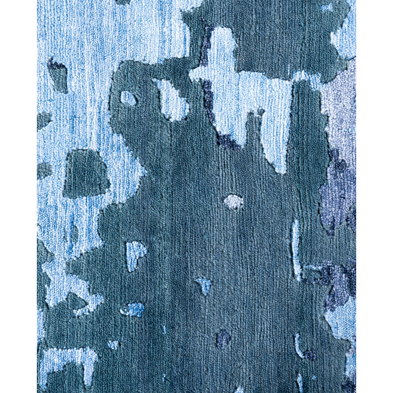 Overdyed One-of-a-Kind Rectangle 9' X 12'4" Hand Knotted Area Rug