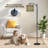Arc Floor Lamp Minimal black white horizontal stripes seamless Ideal for fashion Floor Lamps with Remote LED Lights Adjustable Lamp Shades Tall Standing Lamps for Reading Office Living Room