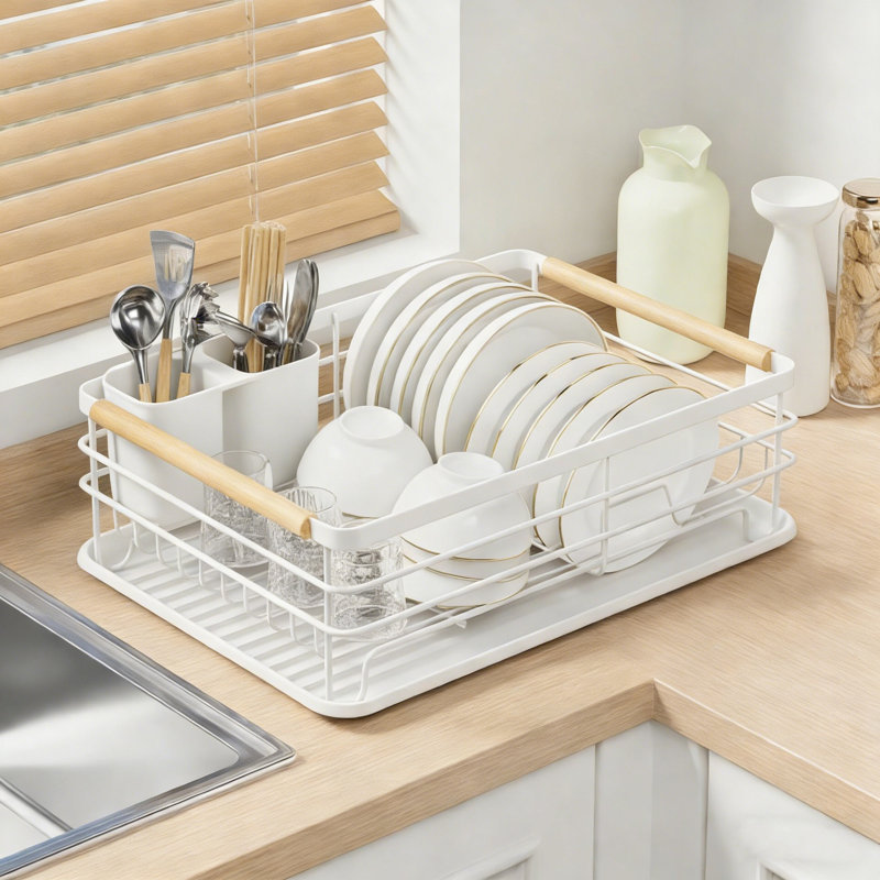 Dish Racks For Kitchen Counter Drying Rack Kitchen, White