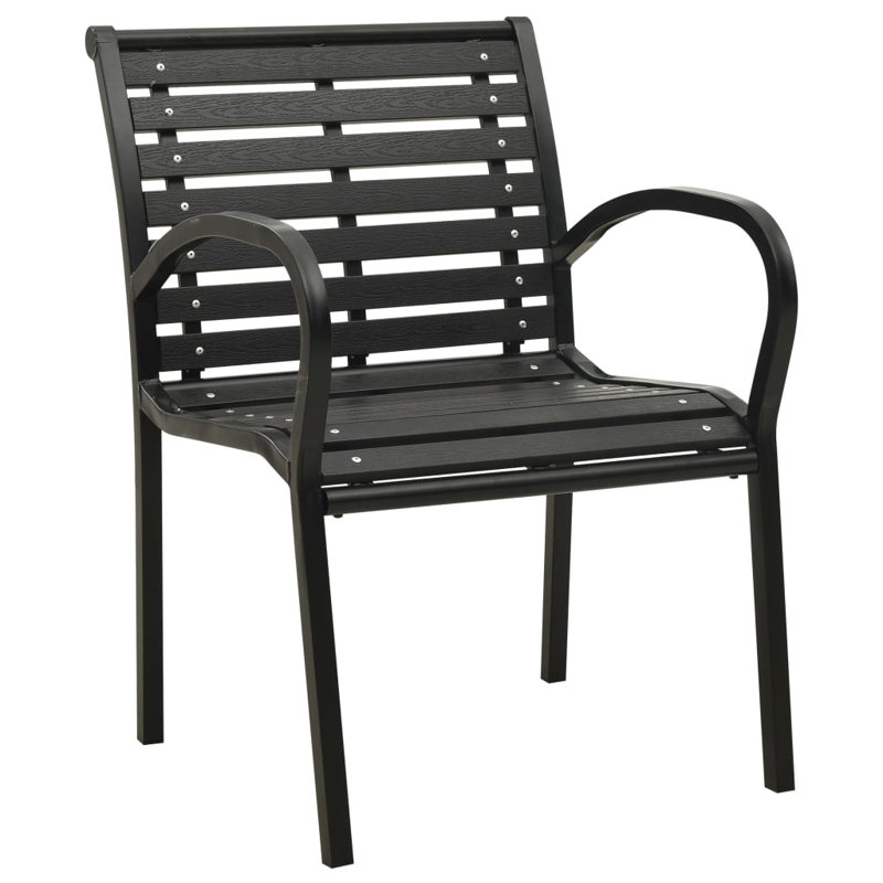 Chaise d'appoint empilable Braith, Noir