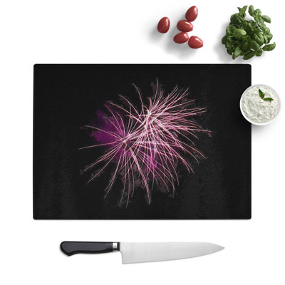 Tempered Glass Fireworks Chopping Board