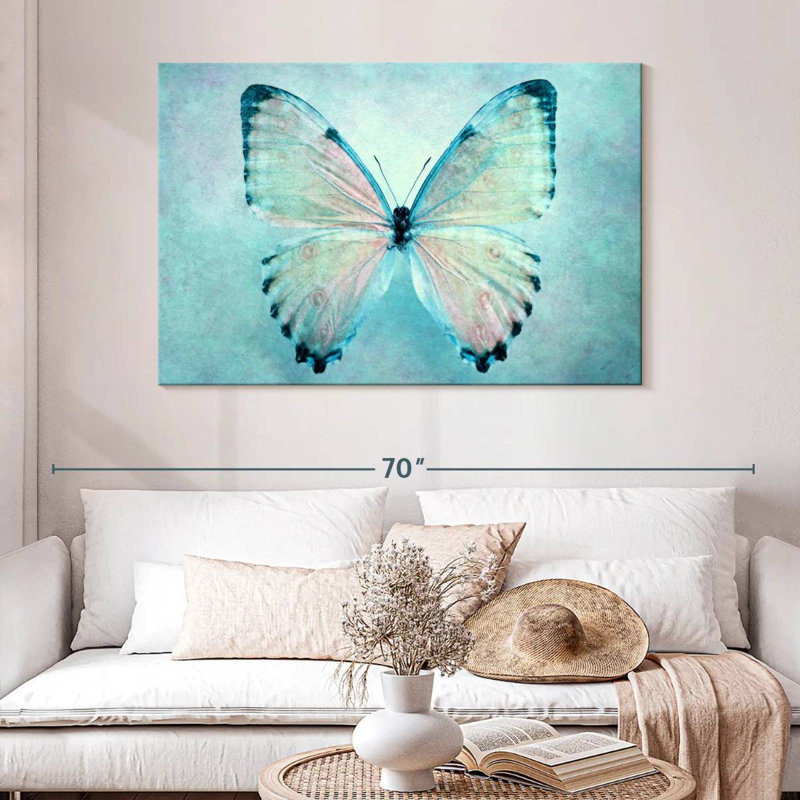 Brampt Delicate Blue Butterfly, 32" H x 48" W