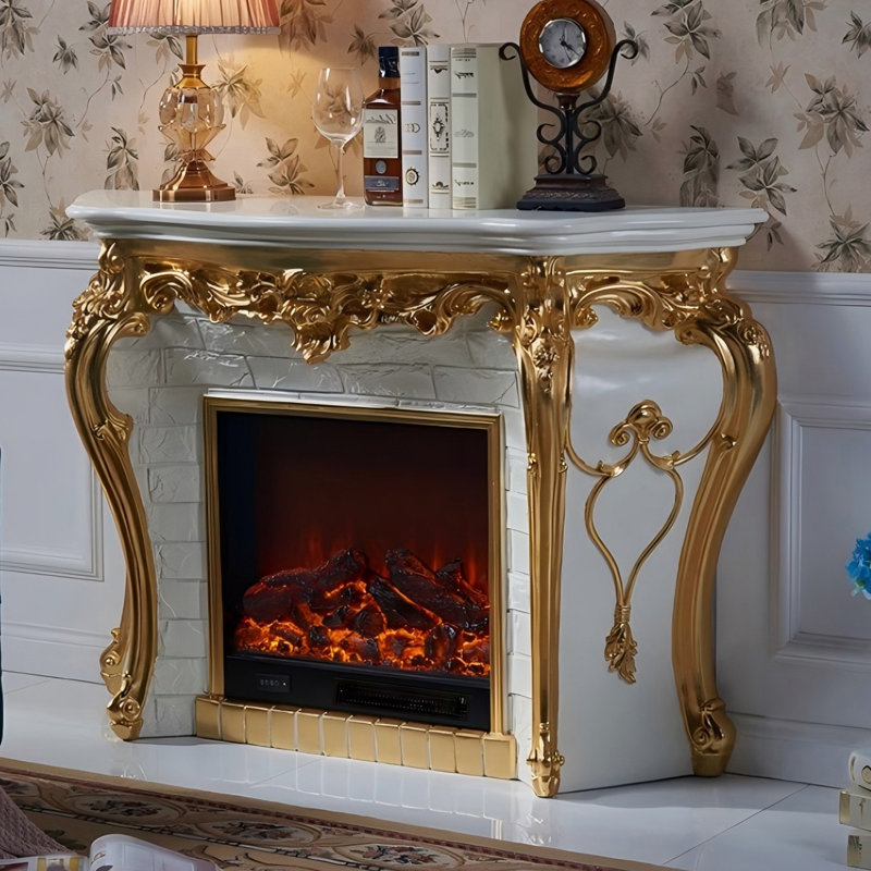 56.30"Modern Luxury Platinum Decorative Mantel