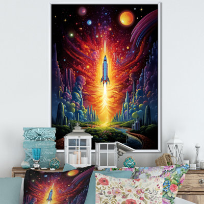 " Rocketship Cosmic Dreamscape "