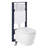 Arnelle Dual Flush Wall Mounted One Piece Elongated Chair Height Toilet with Actuator Plate Flush-101645076