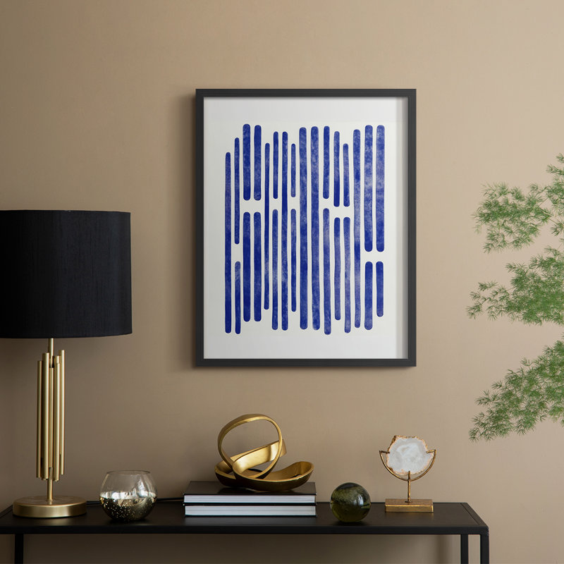 «Abstract CCXL III», reproduction encadrée - prête à être accrochée , H 10 po x l 8 po, Noir