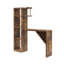 Table de bar avec armoire à vin, support à verres à pied à 5 tablettes, brun rustique 73 po