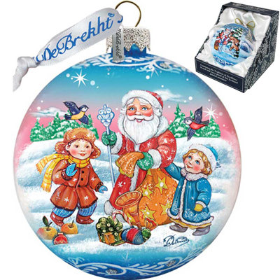 3.5'' Handmade Glass Ball Ornament
