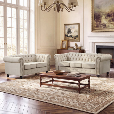 Abdulhameed Tufted Chesterfield Living Room Set