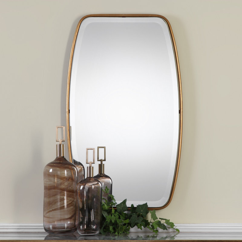 Miroir mural Rylie, Or antique