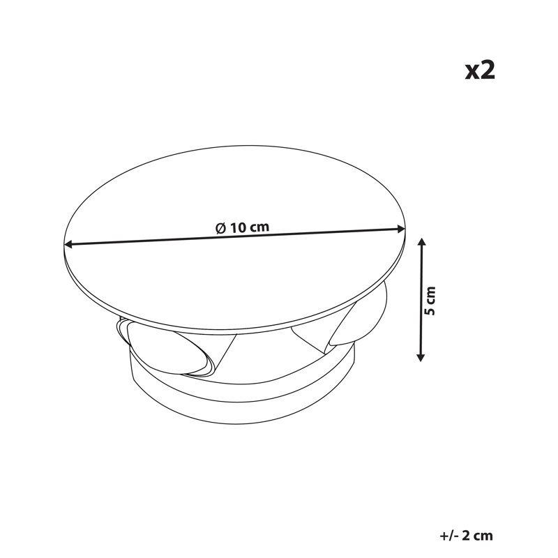 Dareese Satin Black 10cm H Integrated LED Outdoor Sconce