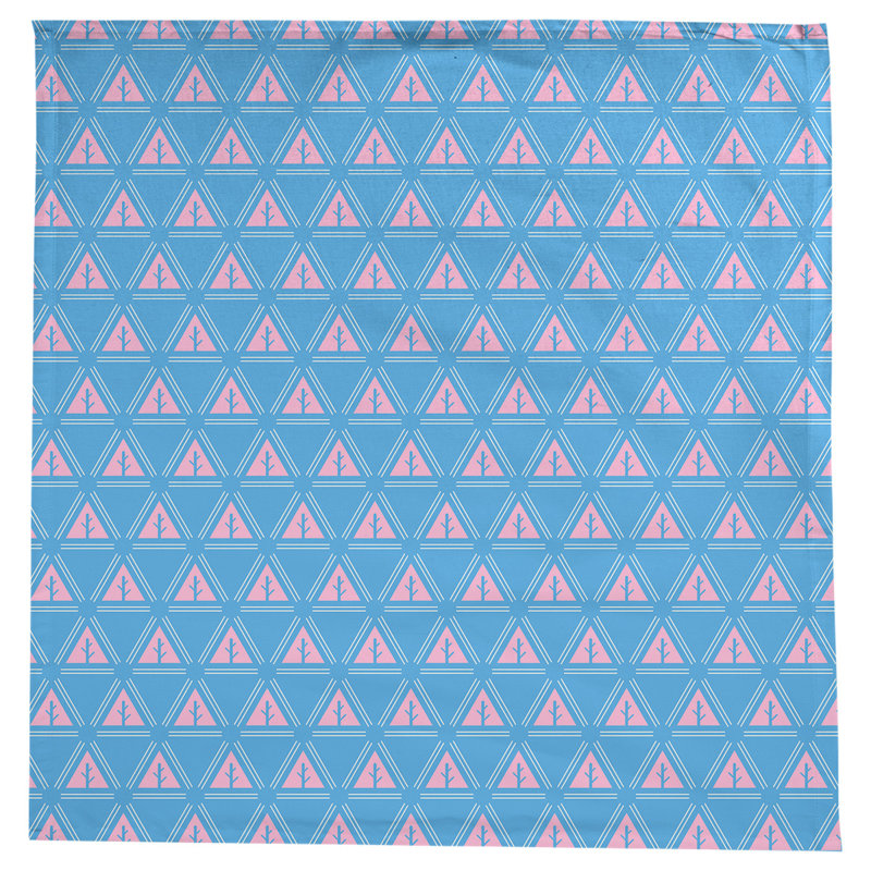 Nappe d’arbre minimaliste classique Barbra, Rose / bleu ciel