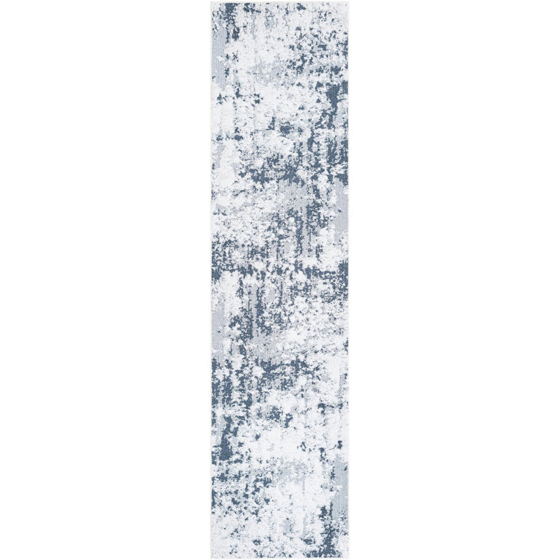 Cotton Abstract Indoor Rug, Runner 2'7" x 10'