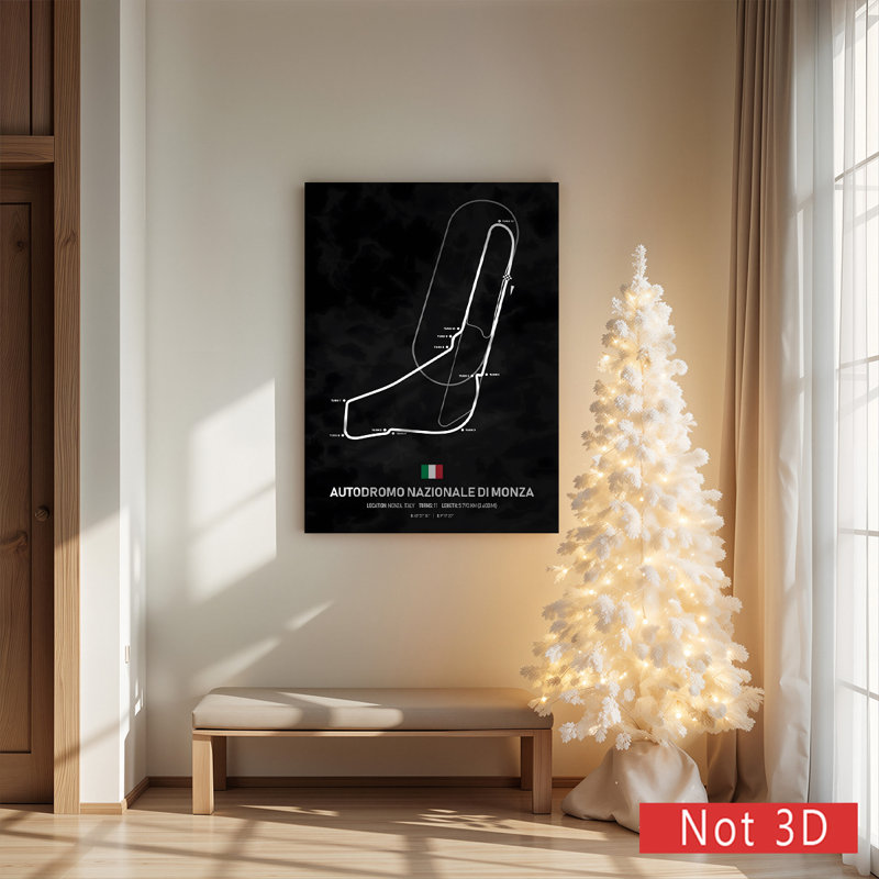 1 PC, art mural, affiche, circuit de Monza, impression sur toile de formule de course pour la décoration intérieure
