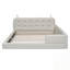 Grand lit plateforme tapissier avec 2 lampes de lecture-677617794