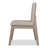 Shadrach Solid Wood Dining Chair In White Sand And Natural Linen-1471011106