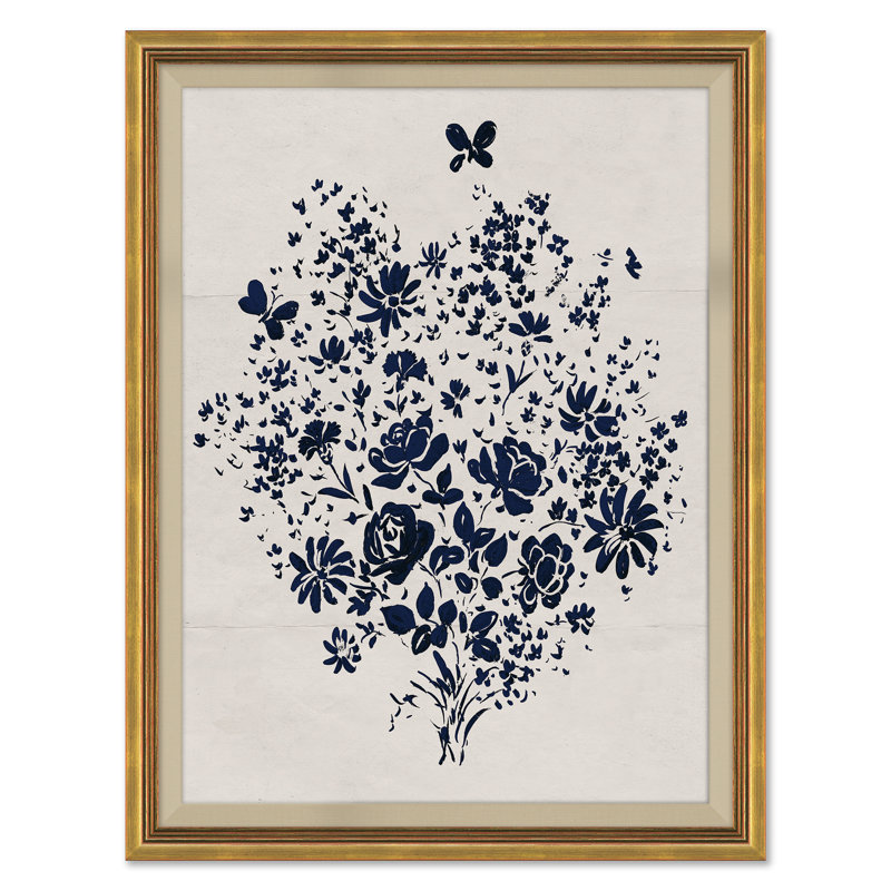 Blue Floral Bouquet (var. 1) Print by Paule Marrot