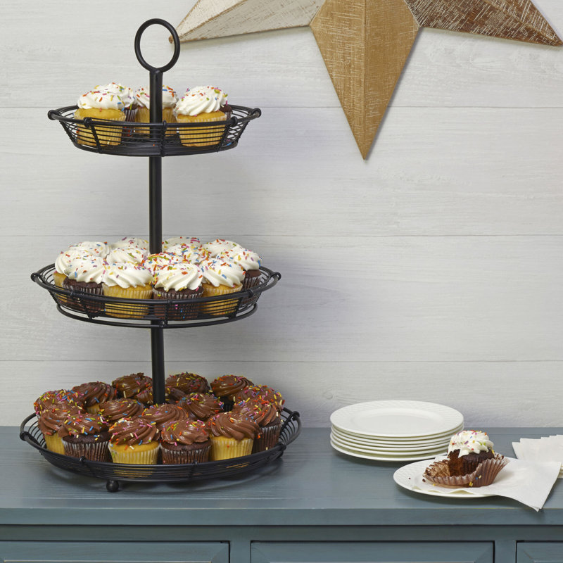 Mikasa Gourmet Basics 3-Tier Stand, Black