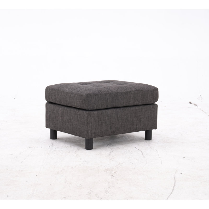 Canapé Alexent, Mélange de polyester gris foncé