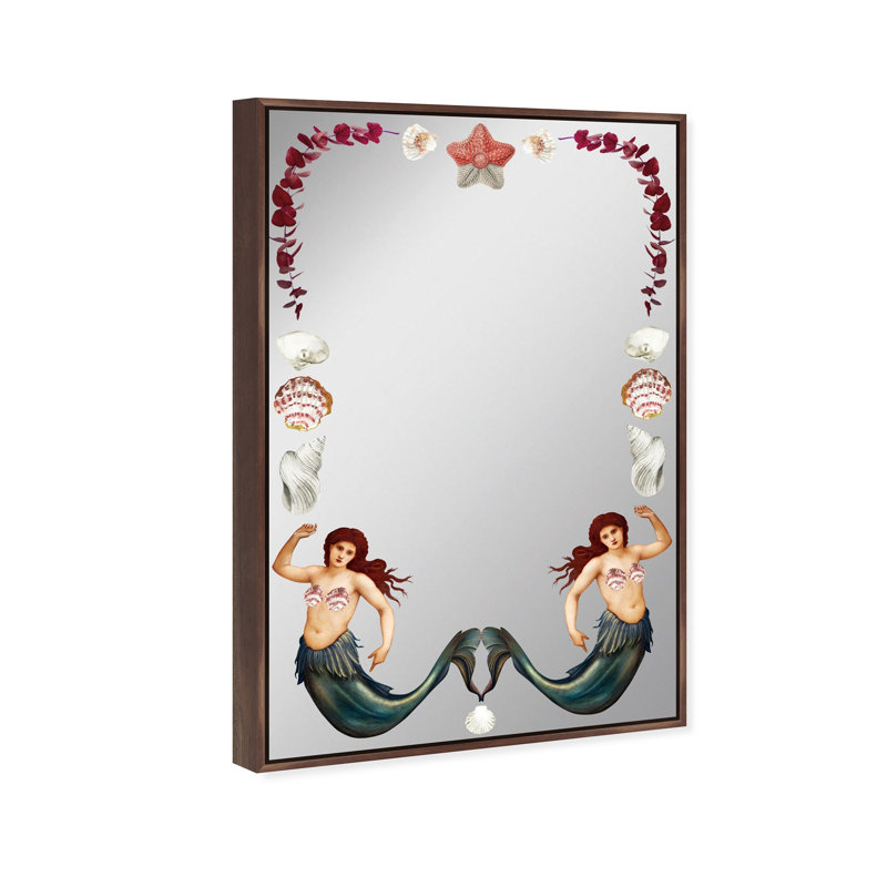 La Sirena Mermaid Framed Mirror by Oliver Gal, Brown