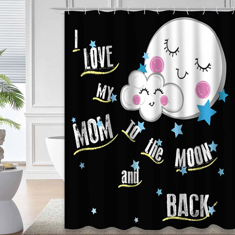 Rideau de douche Moon Cloud, L 72 po x l 84 po