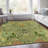 Machine Washable Indoor/Outdoor Xhevrie Green Rug-202933491