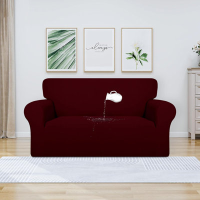 100% Dual Waterproof Couch Cover Slipcovers For Couches And Sofas - Stretch Non Slip Fleece Sofa Covers Washable, Leakproof Furniture Protector For Ki