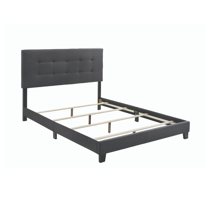 Ajim Upholstered Eastern King Panel Bed Grey, Gray, King