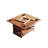 Solid Wood Foldable Mini Mahjong Table with Rolling Casters for Chinese Rules