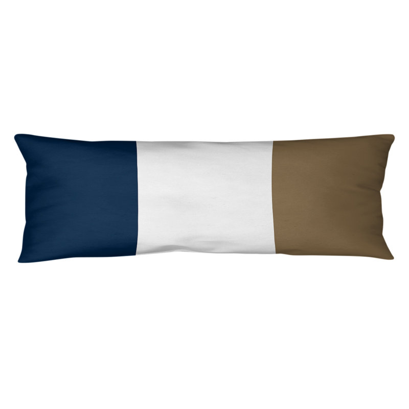 Oreiller de corps en polyester / polyester Arizona Football Stripes, Football d'Achille, Rouge doré foncé / bleu royal