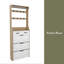 Range-chaussures avec 3 portes et 2 tiroirs avec support, grand espace de rangement