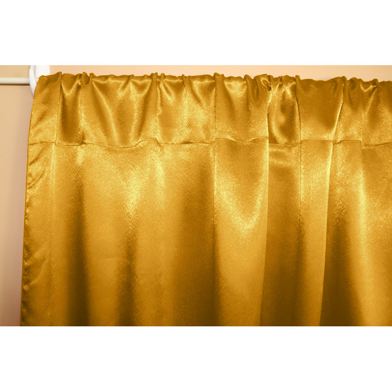 Panneau de rideau semi-transparent en polyester Dafni, L 58 po x L 96 po, Jaune