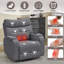 Fauteuil inclinable, oscillant et oscillant électrique de 35 po de largeur avec massage et chauffage, rangement pour les accoudoirs et porte-gobelet-992483816-1002777758