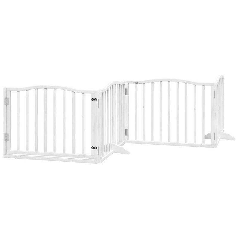 Reshunda Solid Wood Dog House Door, 60cm H x 320cm W x 2cm D, White