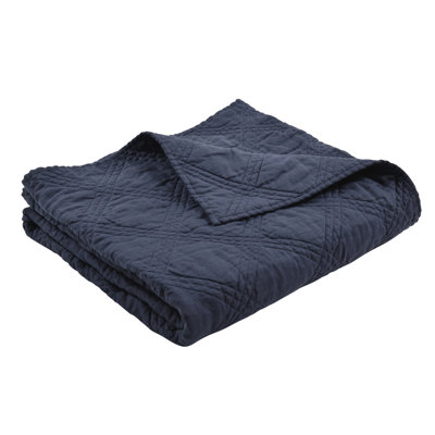 Washed Linen Quilted Throw