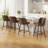 Modern Swivel Upholstered Counter Stool with Durable Metal Frame-338239150