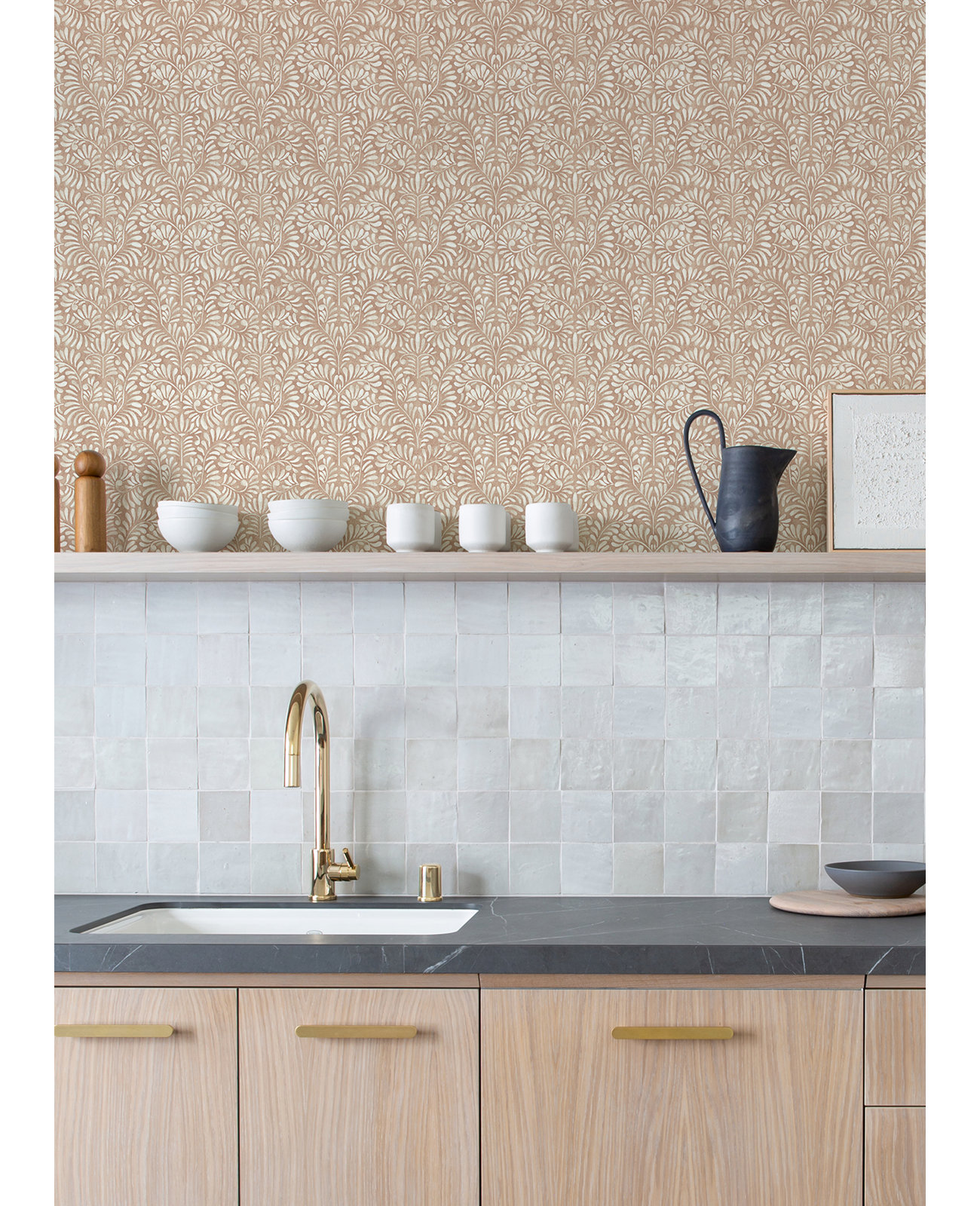 Cedric Floral Wallpaper, Red