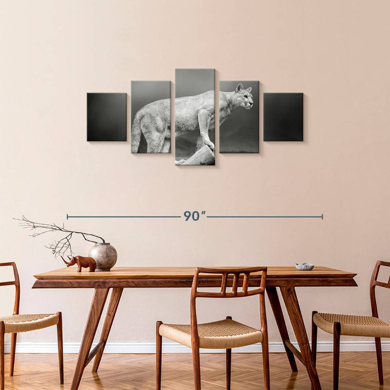 Dramatic Cougar, 34" H x 74" W
