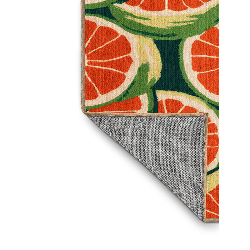 Washable Pomelo Fruits Area Rug, Rectangle 2' x 3'