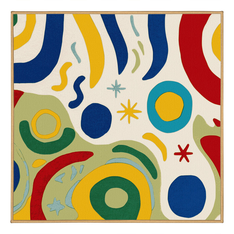 Jubilant Pop Rug, Square 4'