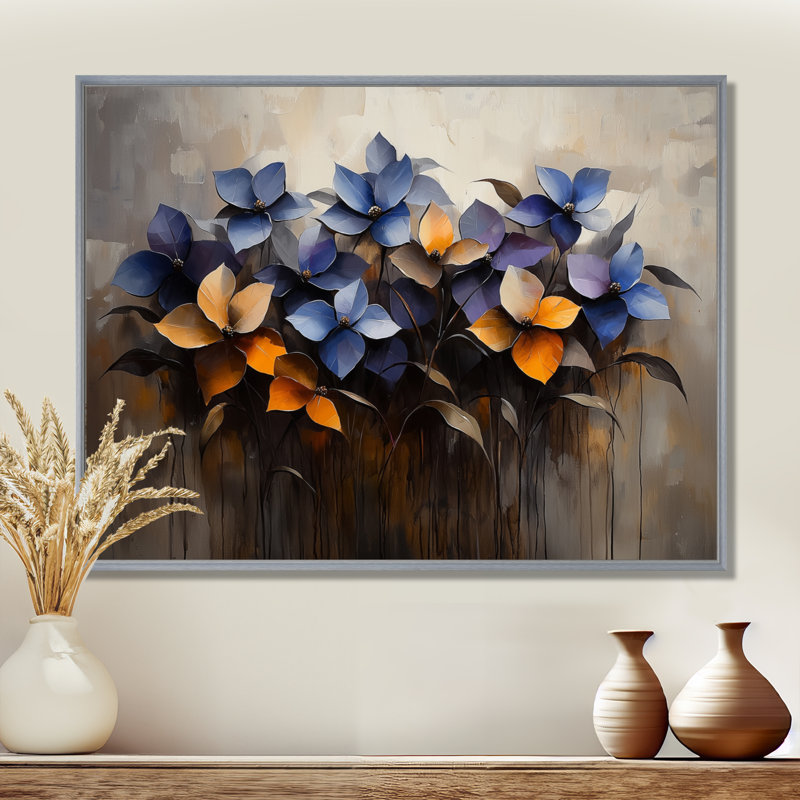 Magnolias Fantasy Field I - Magnolias, impressions sur toile, H 34 po x l 44 po, Impression encadrée flottante, Argent argent