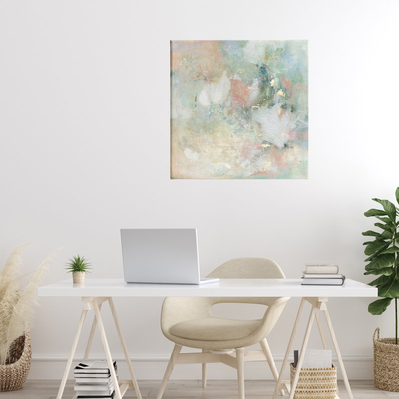 Toile harmonieuse Serene Pastel Brushstroke, design par Carol Robinson, H 24 po x l 24 po