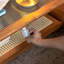 Table basse en bois massif et cerisier
