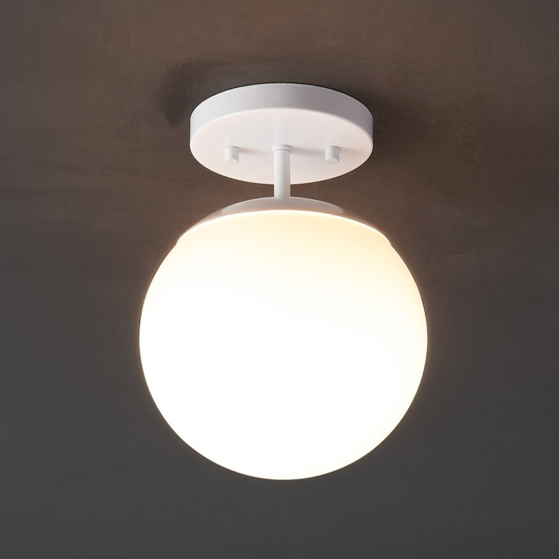 Plafonnier semi-encastré 1 lumière Statler 7,75 po Statler, White