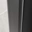 Porte de douche coulissante à cadre réglable en aluminium noir mat avec verre trempé transparent et deux poignées en acier inoxydable pour plus de sécurité et de durabilité