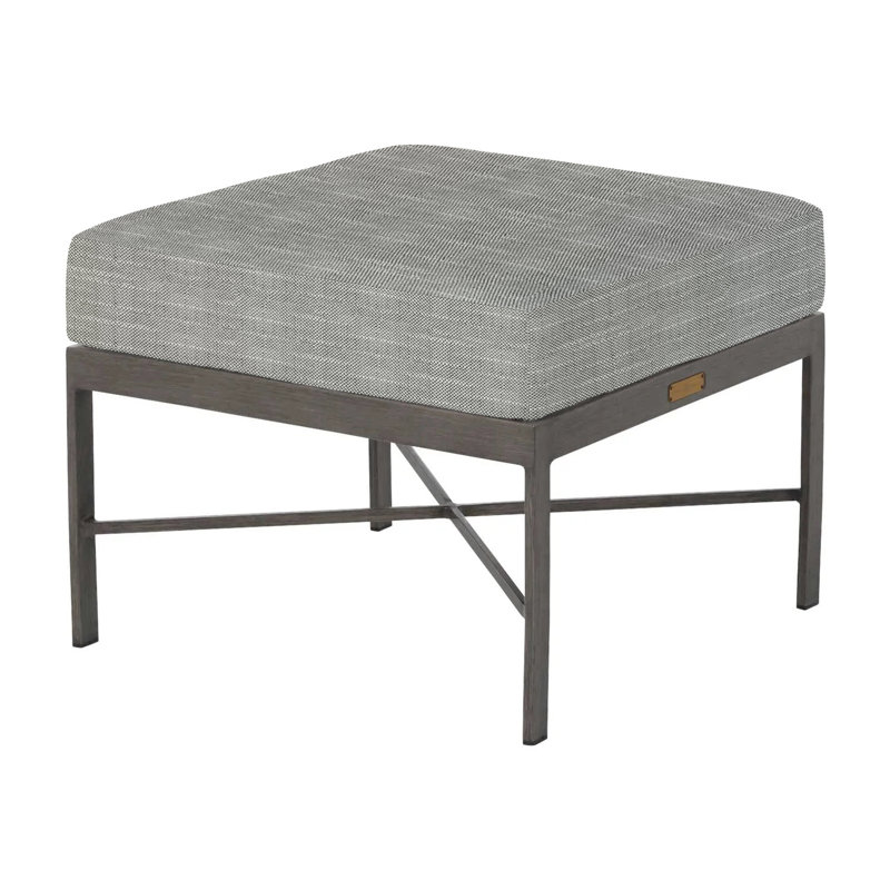 Repose-pieds en aluminium Monaco - gris ardoise, Gris ardoise, Pas de soudure, InsideOut® Rollo ‑ lin argent