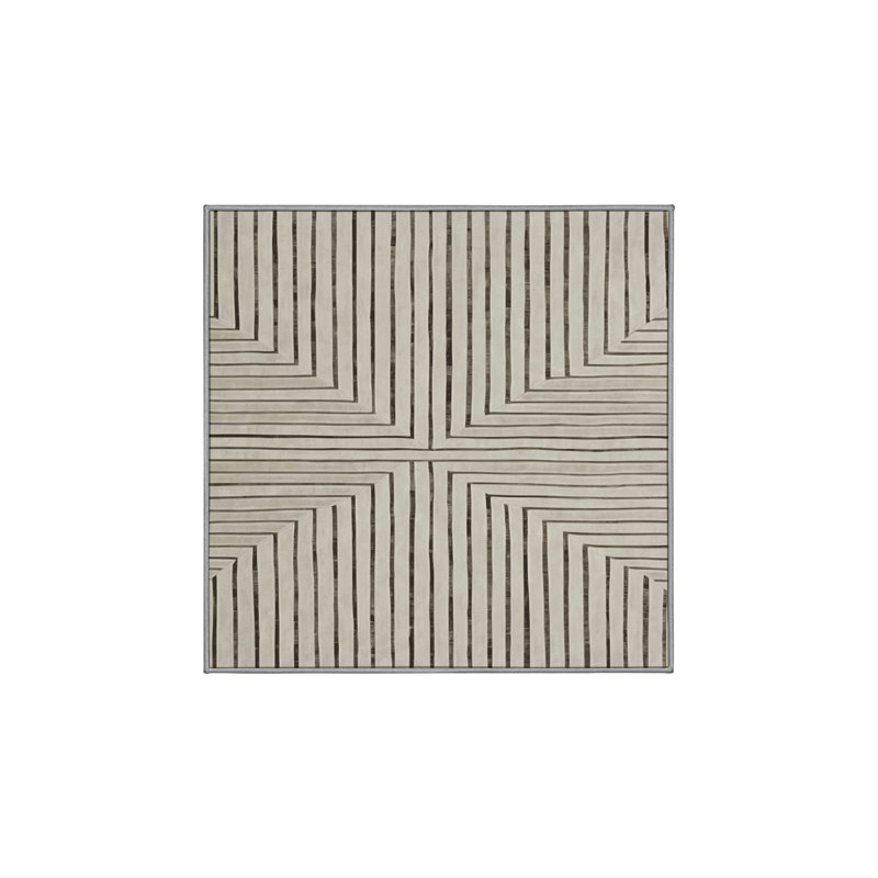 Tapis gris lavable à la machine GSIX03645, Carré 7 pi