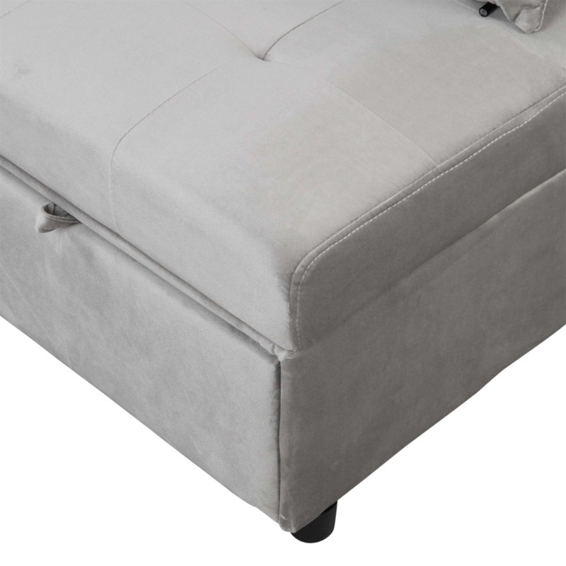Canapé-lit pliant avec repose-pieds, choix confortable avec plusieurs fonctions, conception classique pour des coins confortables et une utilisation polyvalente