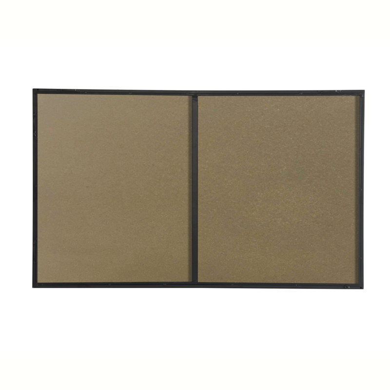 Sabine Metal Rectangle Wall Mirror, 40" x 24", Black